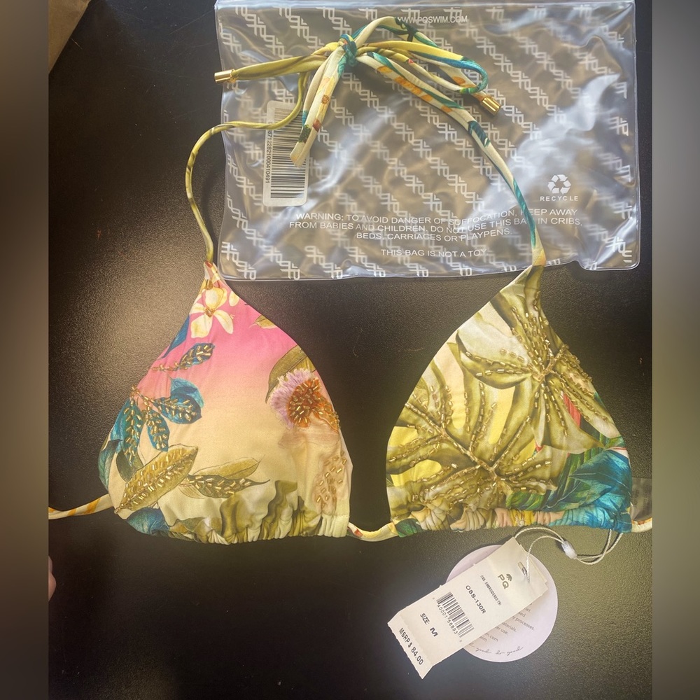 PQ Tropical oasis triangle bikini top